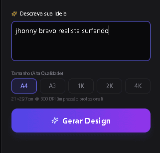 Input do Usuário: Johnny bravo realista surfando